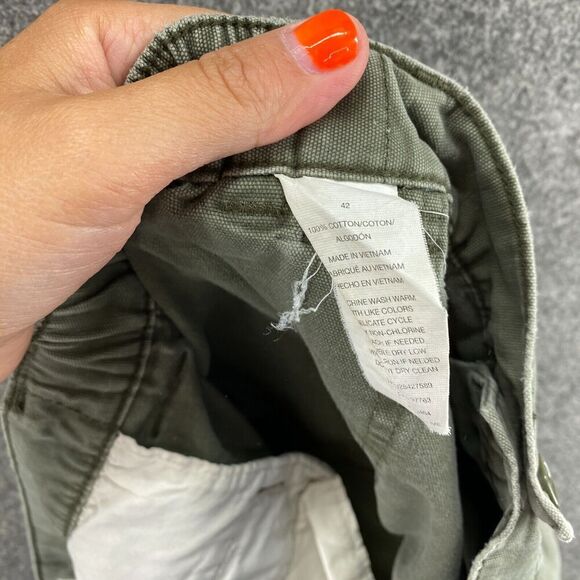 Savane Cargo Shorts Men 42 Gray High Rise Flat Front Cotton Pockets Regular Fit - Picture 9 of 10